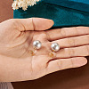 925 Sterling Silver Round Stud Earrings EJEW-TAC00030-03-6