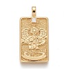 Brass Micro Pave Clear Cubic Zirconia Pendants ZIRC-Z004-01J-1