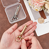   2 colors 4 Styles Brass Key Hook Shanckle Clasps KK-PH0006-85-3