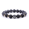 Natural Lava Rock Stretch Bracelets PW-WG48909-04-1