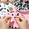 100Pcs 10 Styles Opaque Spray Painted Acrylic Beads MACR-YW0003-09-3