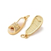Brass Micro Pave Cubic Zirconia Pendants KK-B083-09G-2