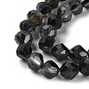 Electroplate Transparent Glass Beads Strands EGLA-I019-HR01-4