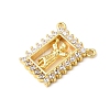 Religion Brass Micro Pave Cubic Zirconia Pendants KK-E799-02C-G-2