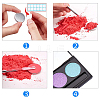 SUPERFINDINGS 6 Sets Plastic Empty Eyeshadow Makeup Palette Containers with 2 Aluminum Pans and Mirror MRMJ-FH0001-25-4