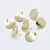 Brass Stud Earring Findings X-KK-G331-20G-NF-1