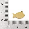 316 Surgical Stainless Steel Enamel Charms STAS-M073-35A-02G-3