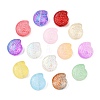 Baking Paint and Golden Metal Enlaced Glass Beads DGLA-T004-14M-1