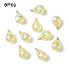5Pcs UV Plating Acrylic Pendants FIND-YW0007-41B-1