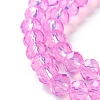 Baking Painted Transparent Glass Beads Strands DGLA-A034-J8MM-D05-3