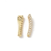 Brass Micro Pave Clear Cubic Zirconia Charms CU-CBA9FFD-01G-B-1