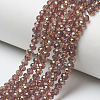 Electroplate Transparent Glass Beads Strands EGLA-A034-T4mm-H16-1