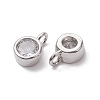 Brass Micro Pave Clear Cubic Zirconia Pendants KK-K360-13P-2