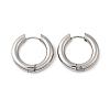 Tarnish Resistant 202 Stainless Steel Huggie Hoop Earrings EJEW-O087-08K-P-1
