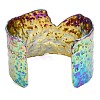 Ion Plating(IP) 304 Stainless Steel Wide Open Cuff Bangle for Women BJEW-F442-03MC-2