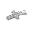 Ion Plating(IP) 304 Stainless Steel Micro Pave Cubic Zirconia Pendants STAS-Z107-08P-16-2