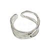 Rhodium Plated 925 Sterling Silver Cuff Rings for Men FS-WG54AA0-01-5