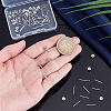 925 Sterling Silver Flat Pad Stud Earring Findings STER-PH0002-76-3