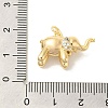 Brass Micro Pave Clear Cubic Zirconia Pendants KK-Z073-22G-3