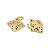 Brass Micro Pave Cubic Zirconia Pendants KK-D424-04G-2