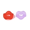Frosted Transparent Acrylic European Beads OACR-Q197-05-A-4