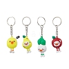Cartoon Fruits Duck PVC Plastic Keychain KEYC-JKC00661-1