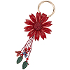 Leather and Alloy Keychain HJEW-WH20022-04B-03-1
