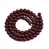 Baking Painted Pearlized Glass Pearl Bead Strands HY-N002-6mm-D01-3