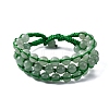 Natural Green Aventurine Round Beaded Multi-strand Bracelets for Men Women BJEW-G743-02D-4