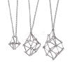 Non-Tarnish 3Pcs 3 Sizes Stainless Steel Macrame Pouch Empty Stone Holder for Necklace Makings NJEW-JN04821-1