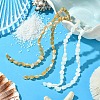 2 Strands 2 Colors Natural Shell Beads Strands SHEL-CJ0001-35-5