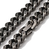 201 Stainless Steel Cuban Link Chain Necklaces NJEW-H033-05B-AS-2