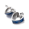 Brass Enamel Locket Pendants KK-F894-15P-02-2