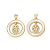 Brass Micro Pave Cubic Zirconia Pendants KK-U070-02A-G-1