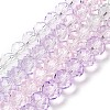 Transparent Painted Glass Beads Strands X1-DGLA-A034-T8mm-A23-2