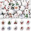 60Pcs 10 Styles Painted Natural Wood Round Beads WOOD-FS0002-46-1