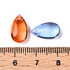 Gradient Color Baking Paint Transparent Glass Beads DGLA-N005-07-3