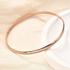 304 Stainless Steel Plain Bangles for Women BJEW-V004-02A-RG-1