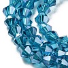 Transparent Electroplate Glass Beads Strands EGLA-A039-T2mm-A01-3