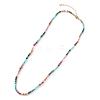 Bohemian Style Natural African Turquoise(Jasper) & Rhodonite & Red Aventurine & Aquamarine Faceted Round Beaded Necklaces for Women EF1114-5