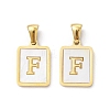 Ion Plating(IP) 304 Stainless Steel Pave Shell Pendants STAS-G327-01G-F-1