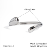 304 Stainless Steel Open Cuff Bangles for Women OV2068-2-2