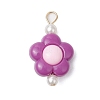 Two Tone Opaque Acrylic Beads with 304 Stainless Steel Flat Head Pins Pendants PALLOY-JF03483-01-3