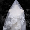 Mesh Tulle Lace Flower Bridal Veils HULI-PW0002-021-2