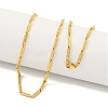 Ion Plating(IP) Golden 201 Stainless Steel Twist Bar Chain Necklaces NJEW-K270-09-2