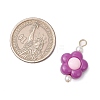 Two Tone Opaque Acrylic Beads with 304 Stainless Steel Flat Head Pins Pendants PALLOY-JF03483-01-2