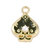 Rack Plating Alloy Enamel Pendants PALLOY-P309-06G-02-1