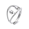 Rotatable Finger Cuff Rings for Women RJEW-S402-01P-1
