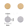 20Pcs 2 Colors 304 Stainless Steel Stamping Blank Tag Charms STAS-CJ0001-155-2