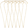 6Pcs 304 Stainless Steel Paperclip Chain Necklaces NJEW-SC0001-57B-G-7